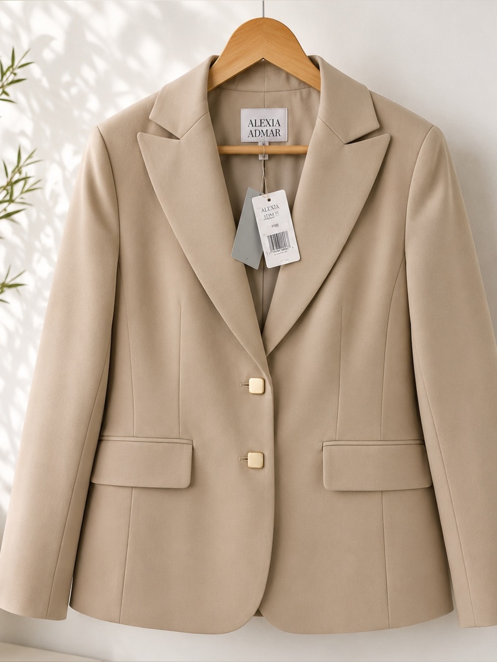 NWT Alexia Admor Taupe Blazer Size 10 Quiet Luxury